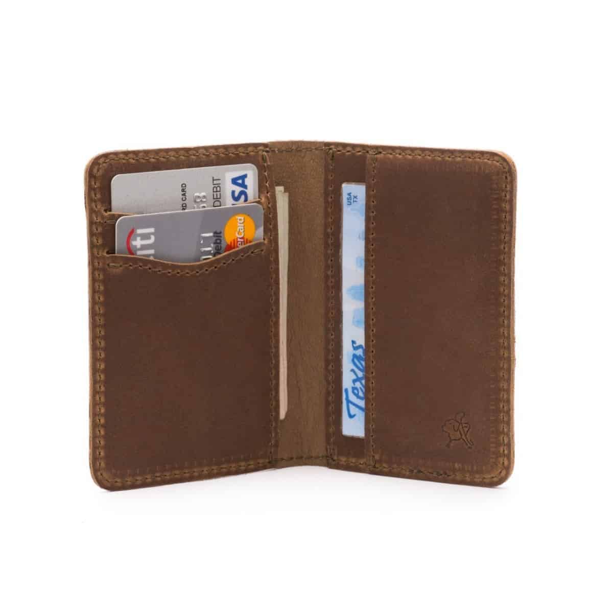 Slim Bifold Leather Wallet - Monogrammed Gift